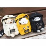 애니멀 동물 인형 레터링 밴드 크로스 미니백 3types