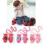 니트꽃장갑 FREE 유아동 니트장갑 겨울 목걸이 털장갑