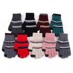 대일 스마트폰 장갑 줄무늬 대 (선택) 니트 아동 8세~