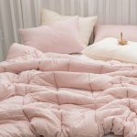 핑크 몽글몽글 슈퍼싱글 차렵 이불 베개커버 세트