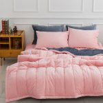 핑크 빌리 슈퍼싱글 극세사 차렵 이불 베개커버 세트
